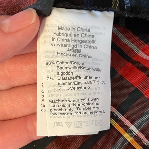 Women’s J Crew Slim Fit 8T Tartan plaid button down - Picture 6 of 6